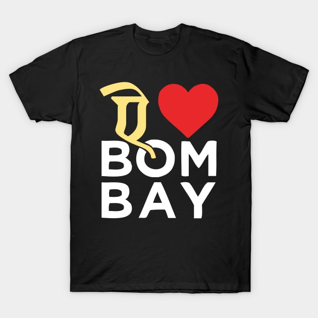 I love Mumbai Bombay Mumbaikar Maharashtra Design T-Shirt by alltheprints